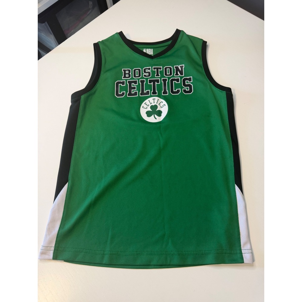 NBA Boston Celtics Youth Jersey Green Black Mesh Basketball Tank Size M 8/10